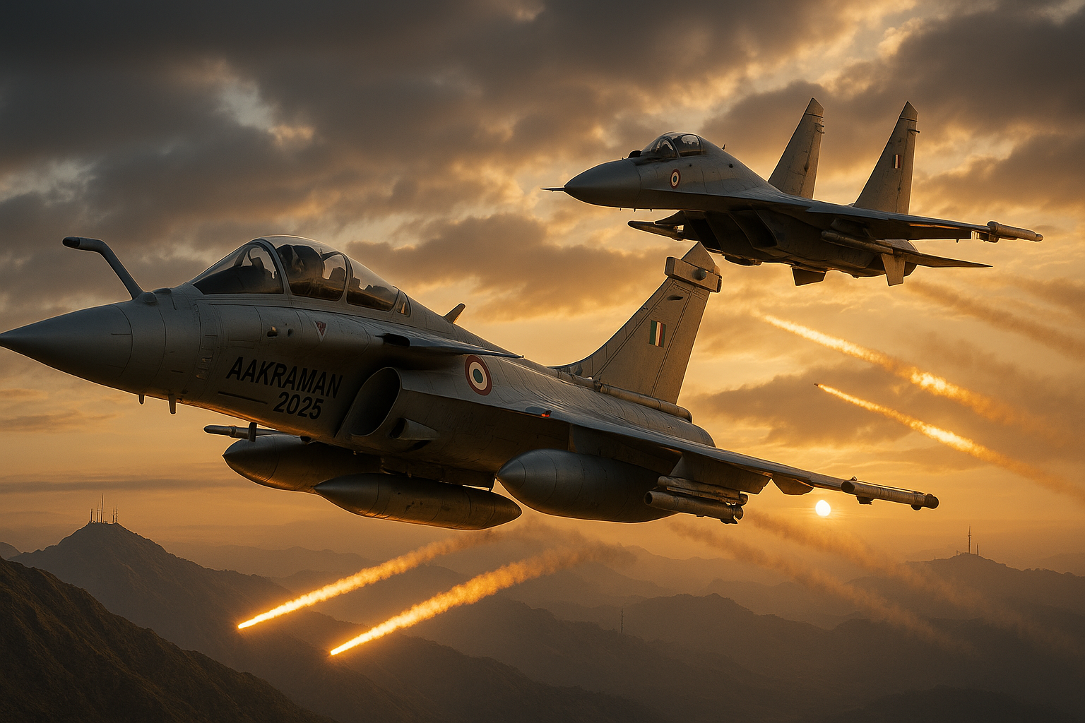 Exercise Aakraman Indian Air Force Conducts Major Combat Drills with Rafale and Su-30MKI Jets